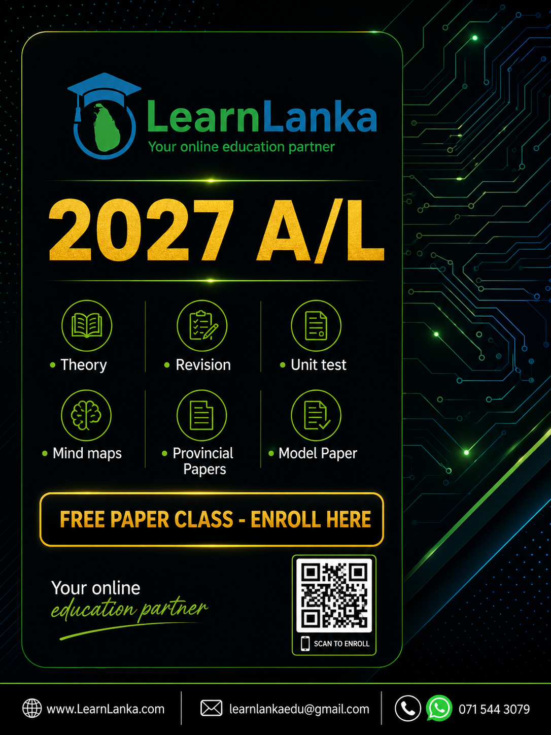 2027A/L THEORY+ REVISION + PAPER CLASS